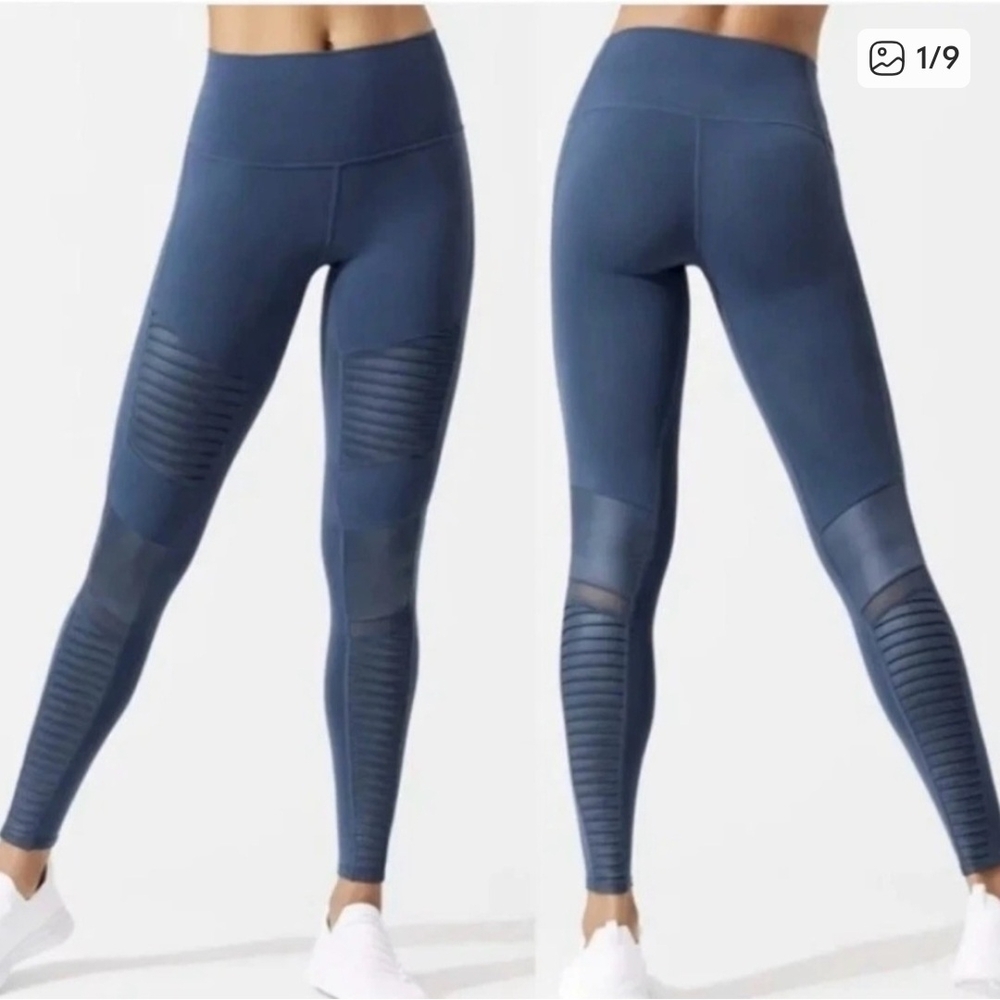 Alo Blue Moto Leggings